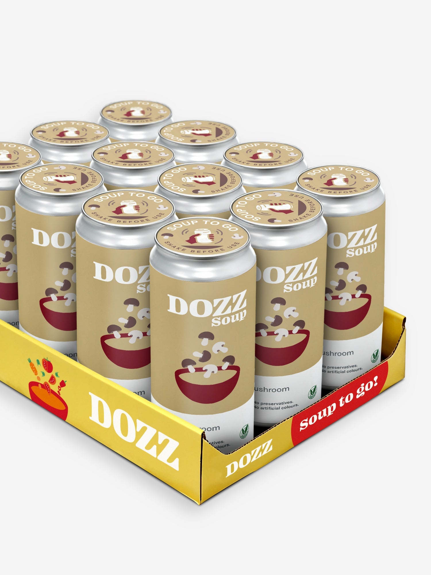 Sopa cremosa de cogumelos (embalagem de 12 unidades)