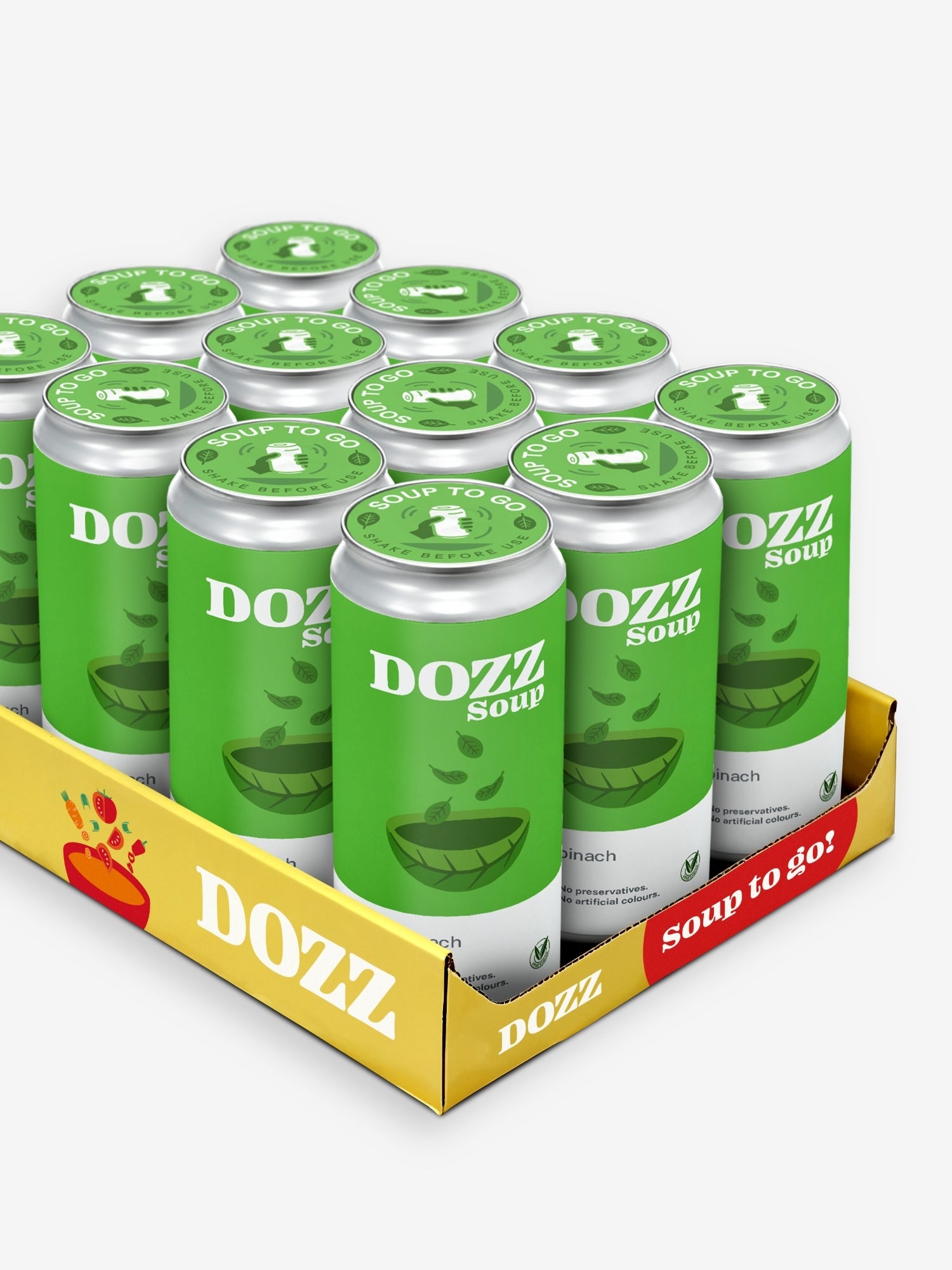 Sopa cremosa de espinafres (embalagem de 12 unidades)